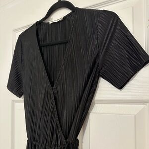 Lush black wrap dress